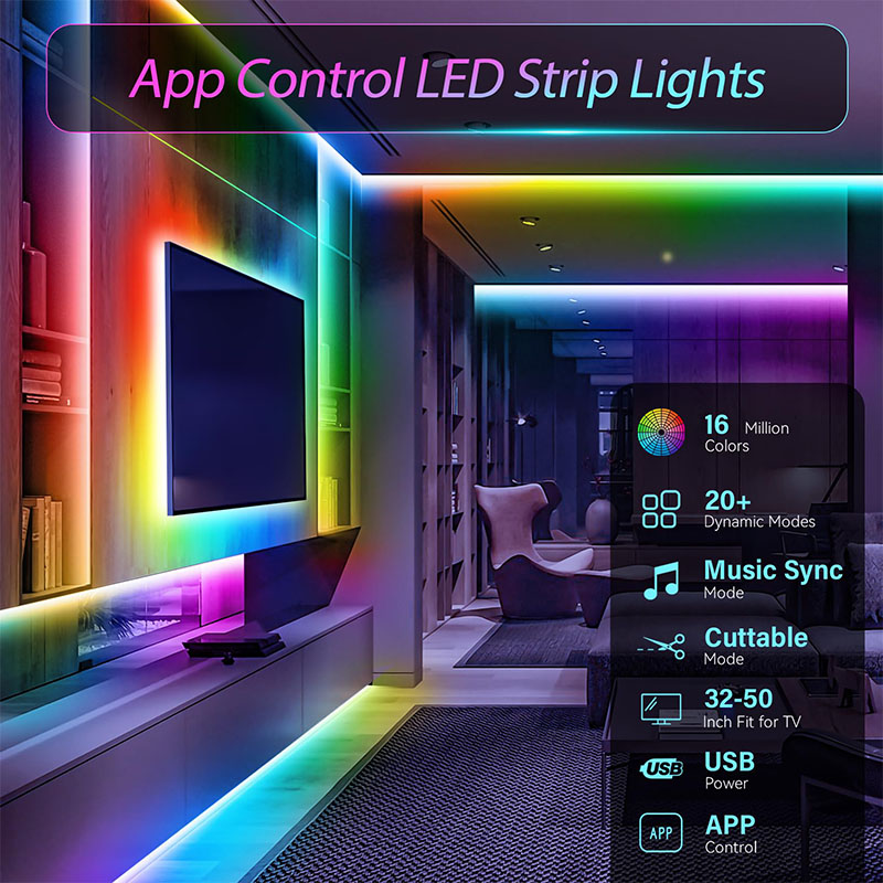 شريط إضاءة LED RGB بتقنية USB  - مراجعة Gaming Accessories Bedroom وسعره